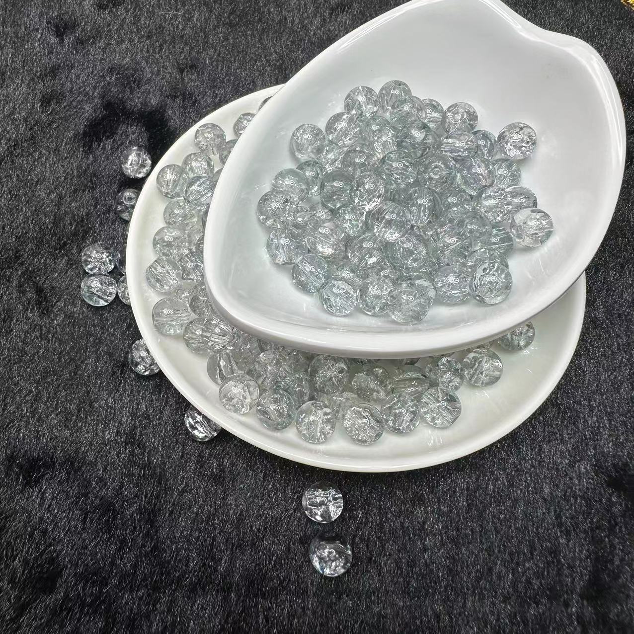 Crackle glass beads