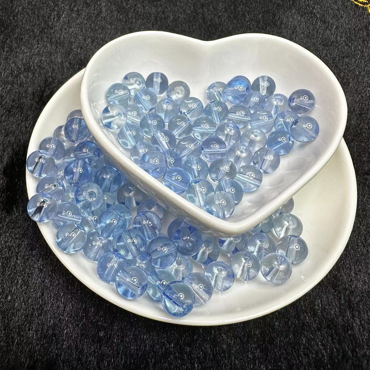 Clear glass beads 