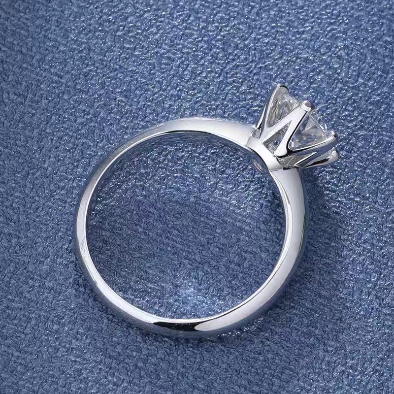 Moissanite Tiffany style ring S925 silver,T家六爪