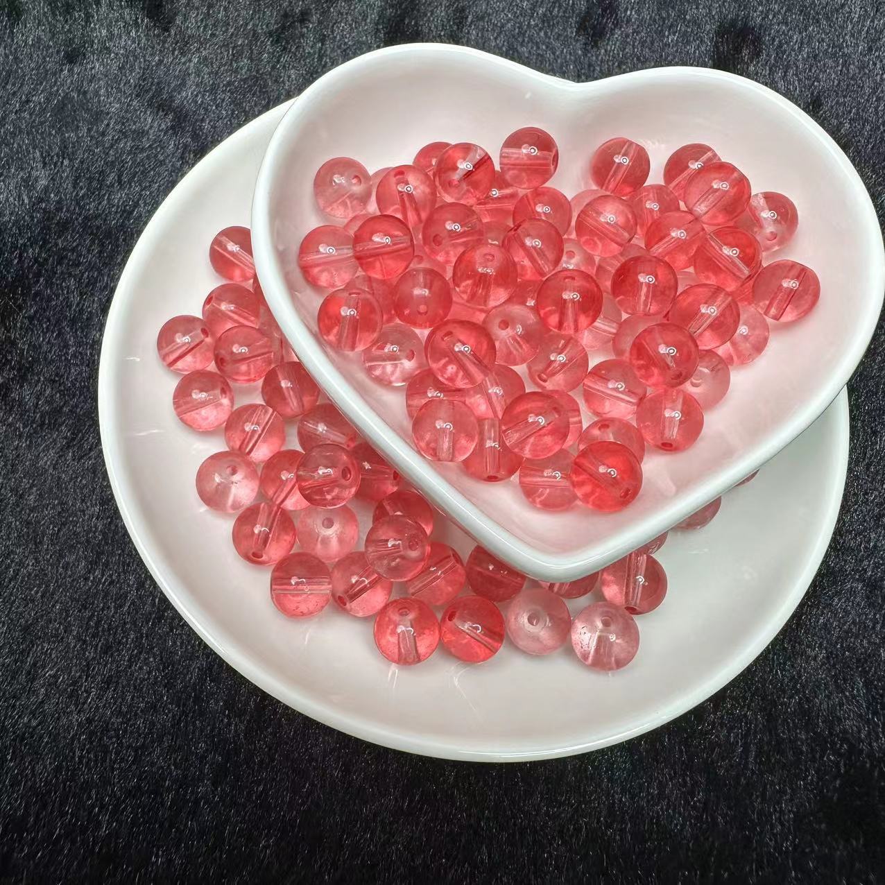Clear glass beads 