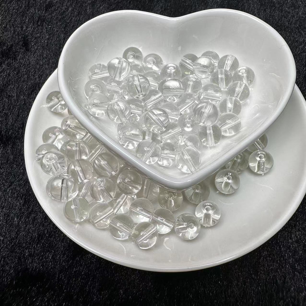 Clear glass beads 