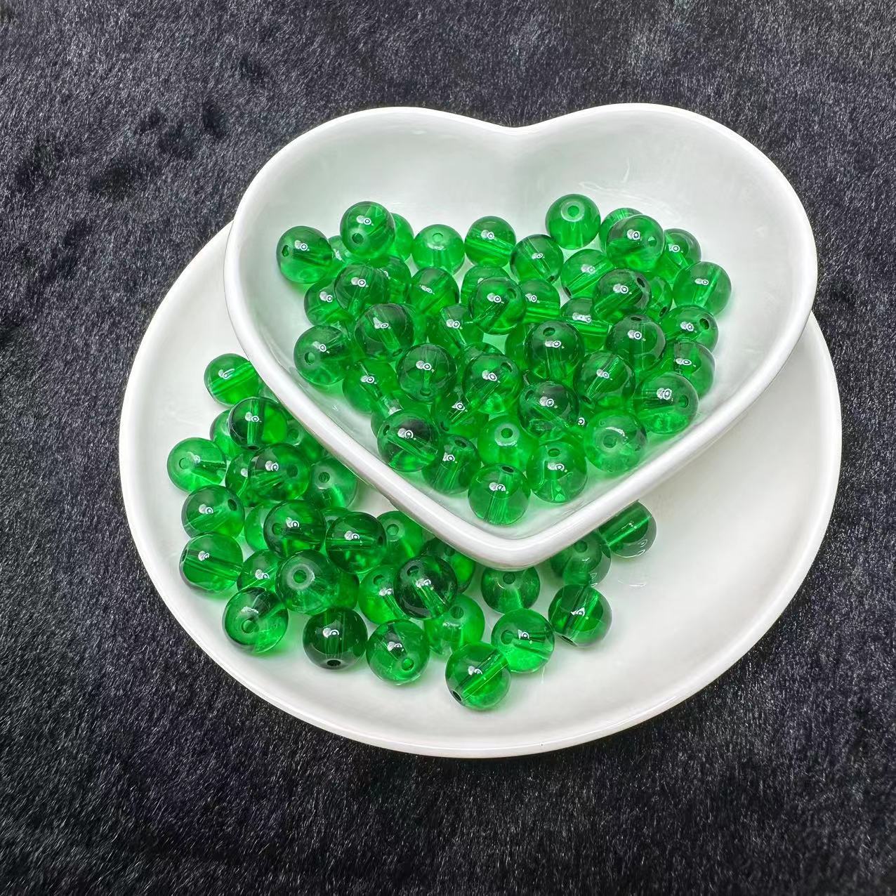 Clear glass beads 