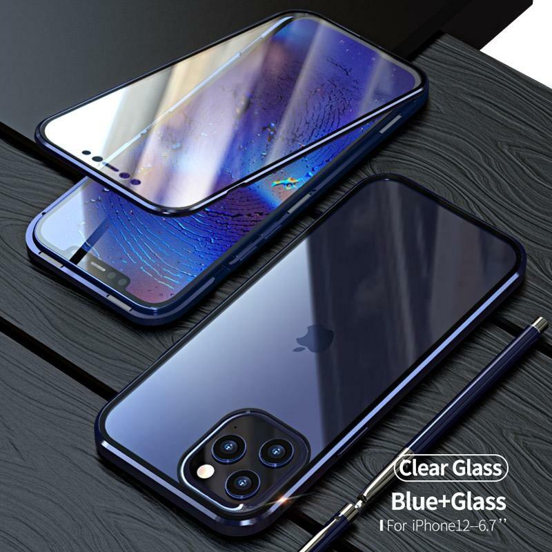2025 Upgraded Two Side Tempered Glass Magnetic Adsorption Phone Case