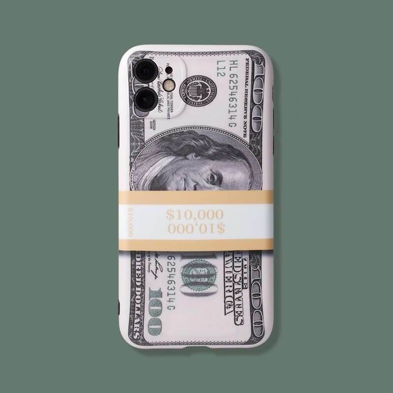 New Creative Personality US Dollar Bill Silicone Phone Case For iPhone