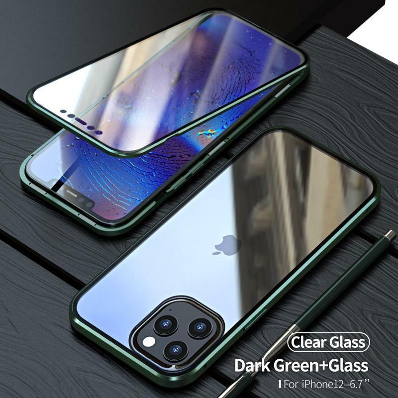 2025 Upgraded Two Side Tempered Glass Magnetic Adsorption Phone Case