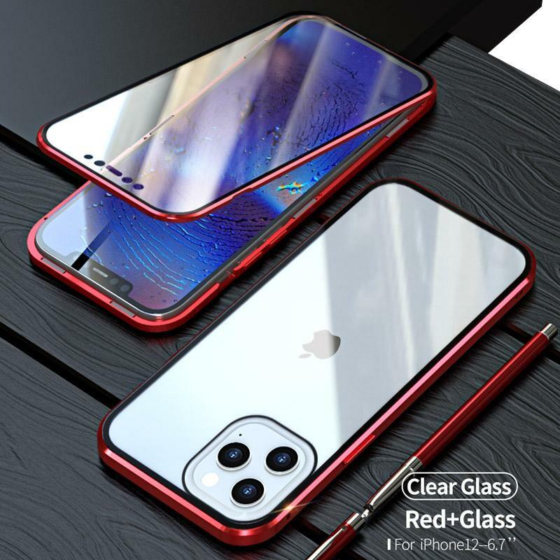 2025 Upgraded Two Side Tempered Glass Magnetic Adsorption Phone Case