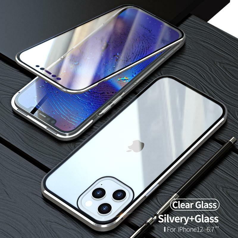 2025 Upgraded Two Side Tempered Glass Magnetic Adsorption Phone Case