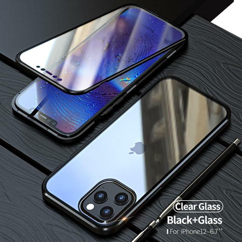 2025 Upgraded Two Side Tempered Glass Magnetic Adsorption Phone Case