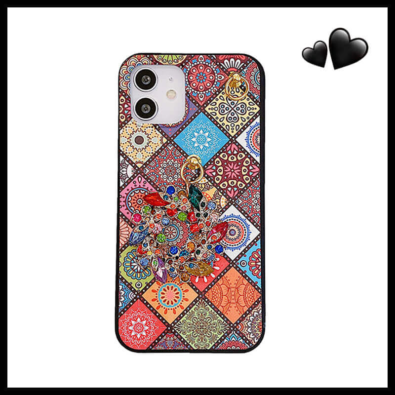 Bohemian Style Brooch Jewelry Lanyard iPhone Case