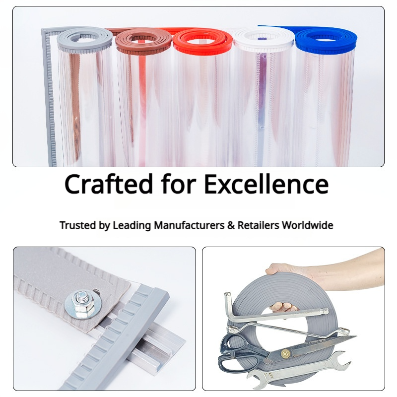 SNOWCITY Outdoor Clear Vinyl Magnetic Thermal Insulated Door Curtain - PVC