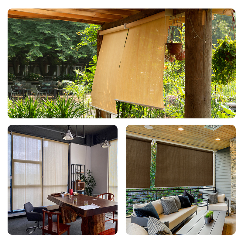 SNOWCITY Outdoor Roller Shades for Patio Doors