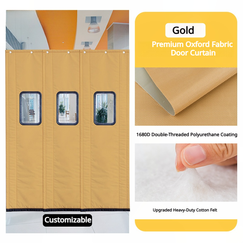SNOWCITY Outdoor Magnetic Thermal Insulated Door Curtain - Oxford Fabric