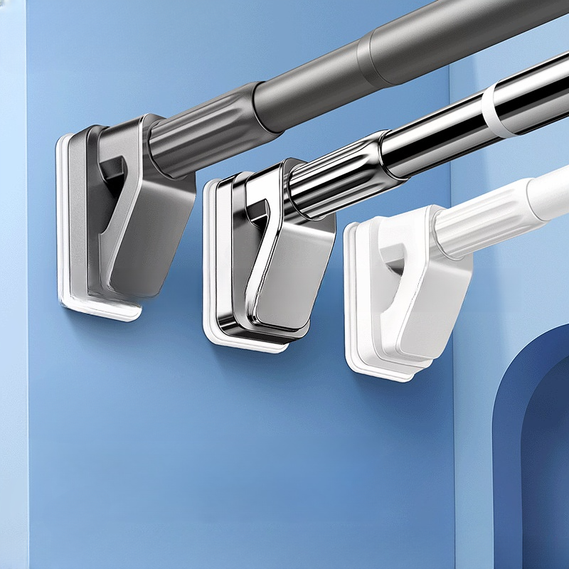 SNOWCITY outdoor telescoping curtain rod no drill