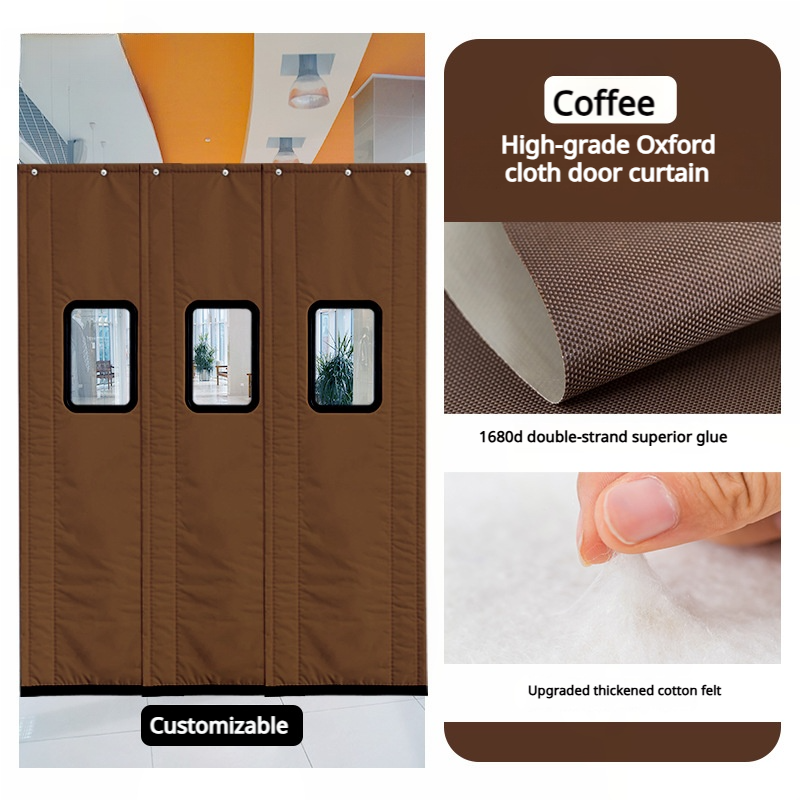 SNOWCITY Outdoor Magnetic Thermal Insulated Door Curtain - Oxford Fabric