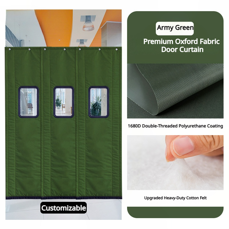 SNOWCITY Outdoor Magnetic Thermal Insulated Door Curtain - Oxford Fabric