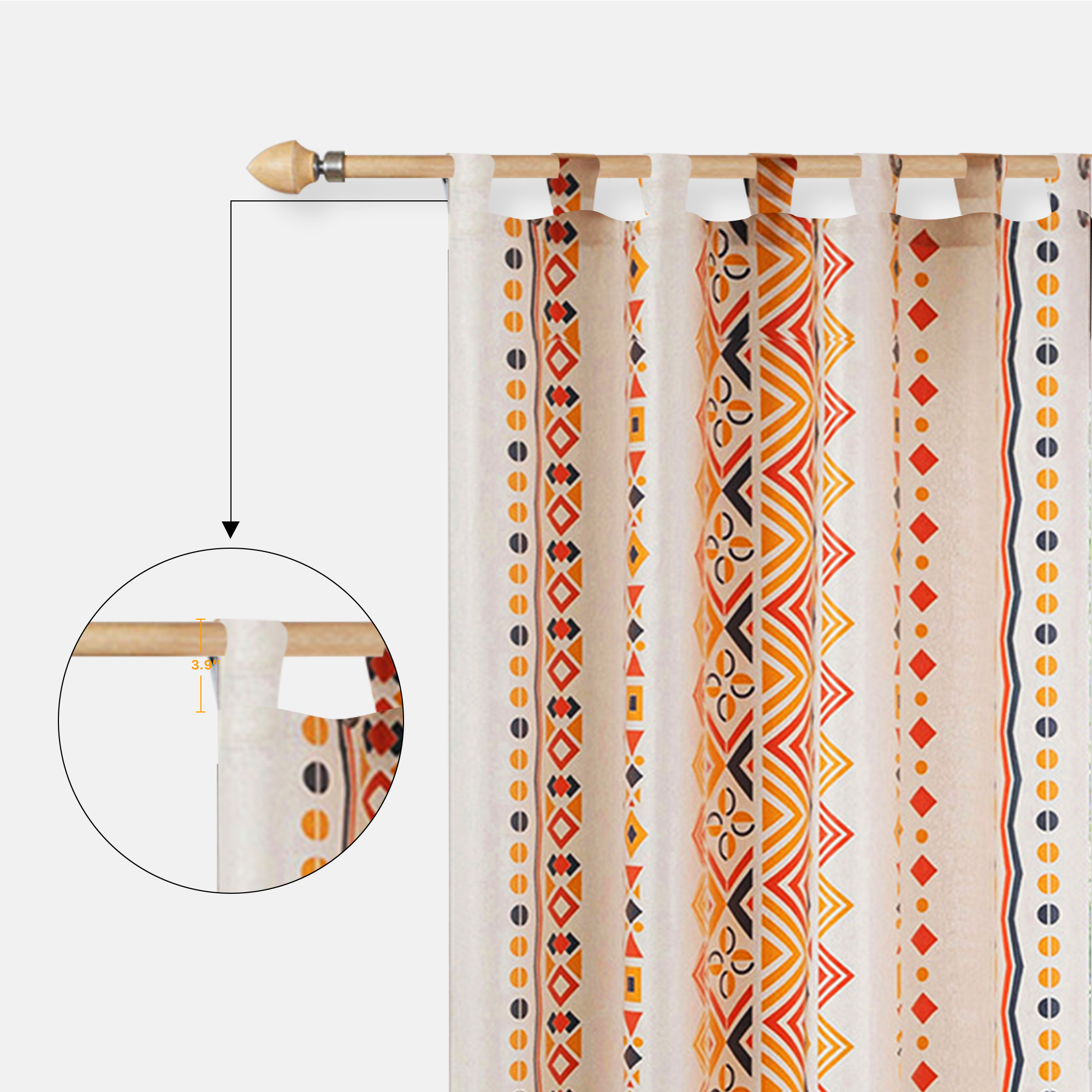 SNOWCITY Bohemian Curtain ?for Outdoor