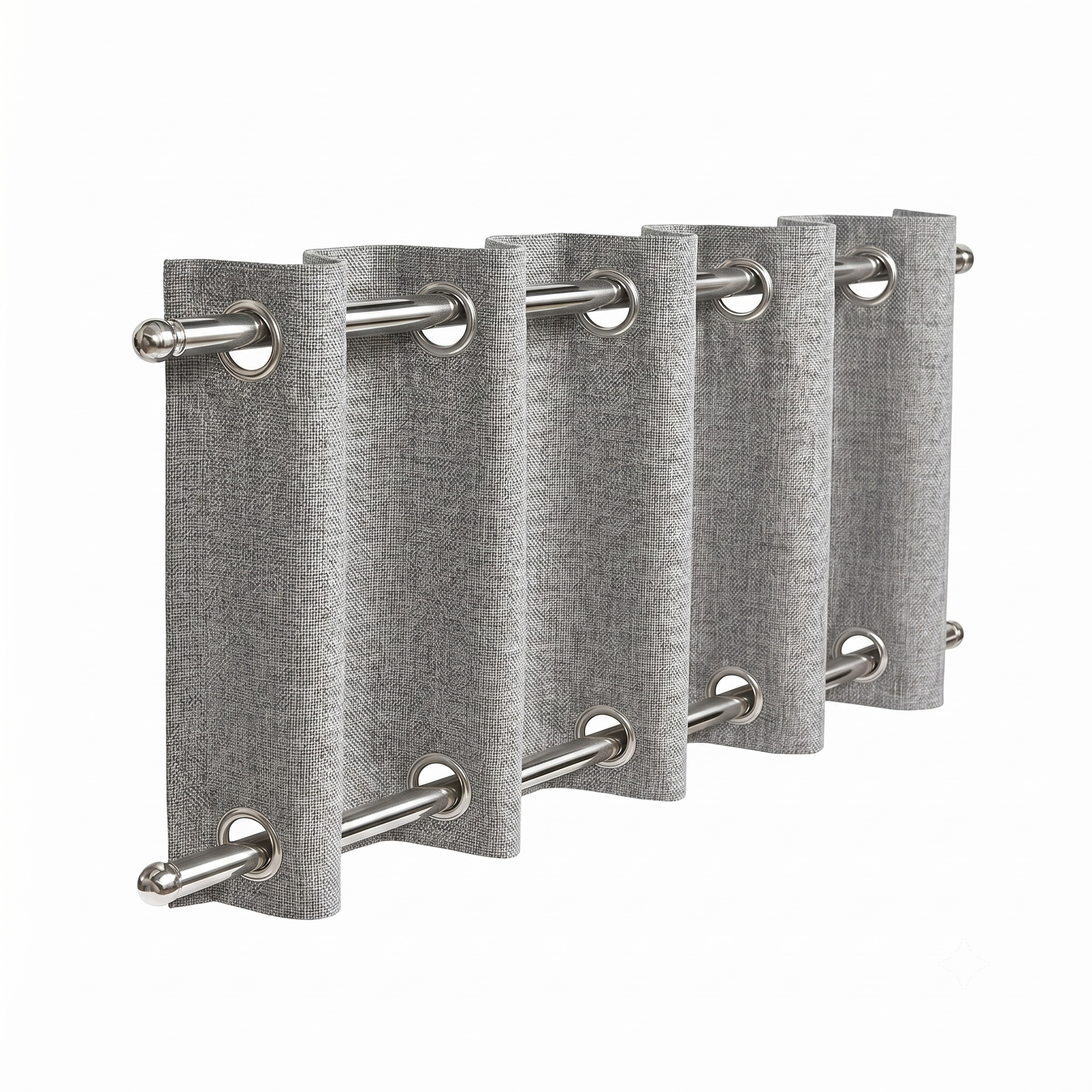 SNOWCITY Outdoor 100% Blackout Waterproof Curtains, Silver Gray