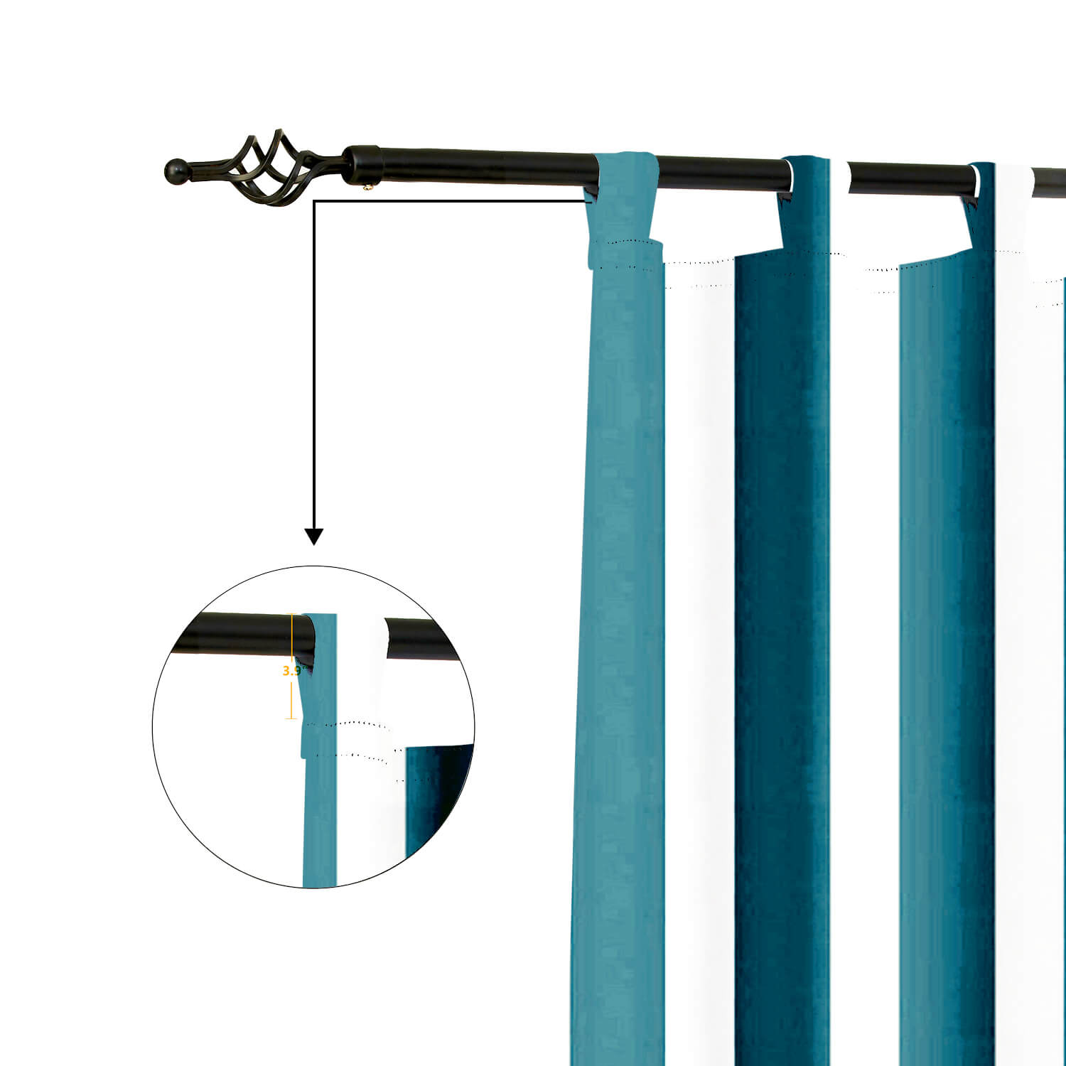 Light Grey Stripe Curtains/Drapes 1 Panel | Waterproof Curtains Grommet Top & Bottom | Custom Outdoor Curtains