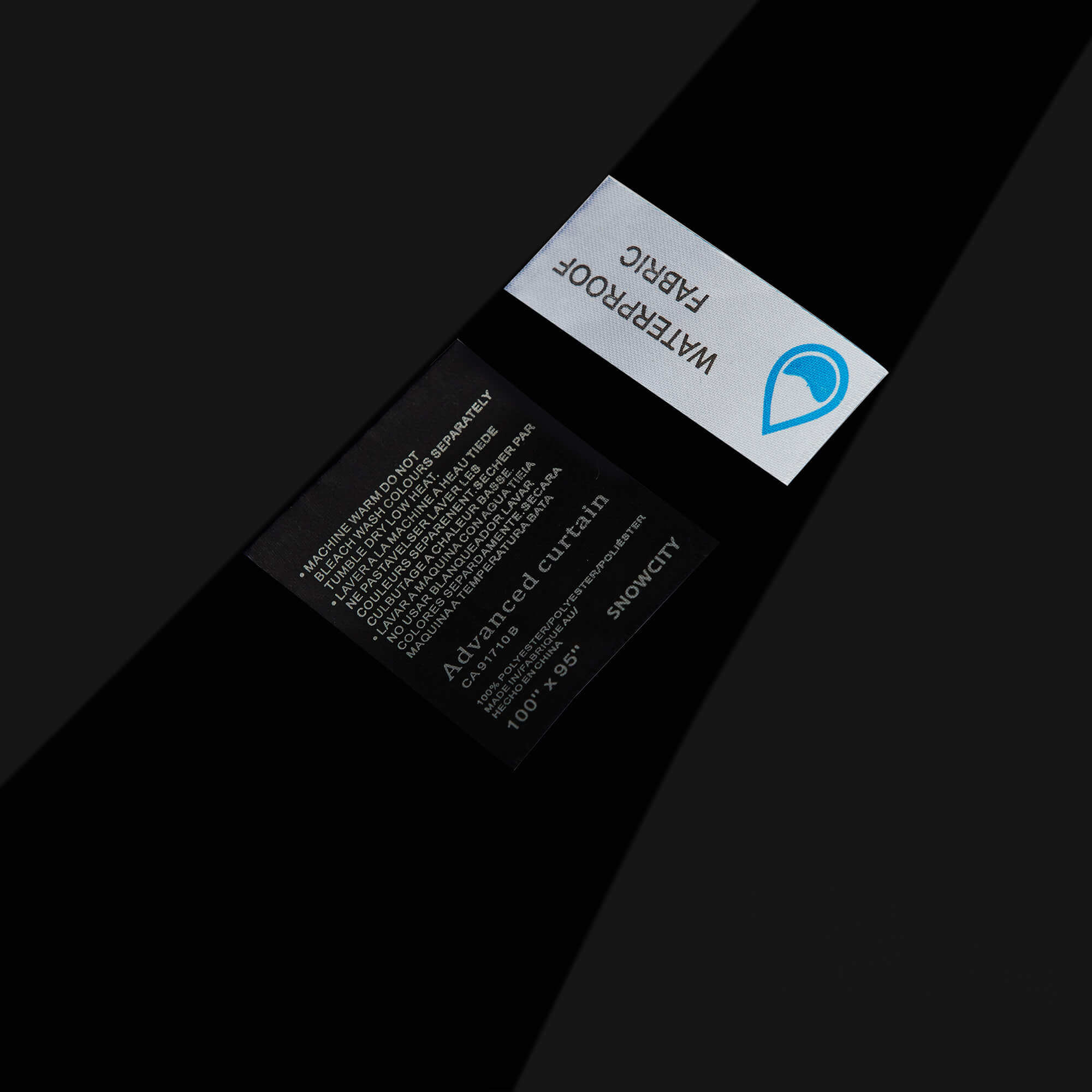 SNOWCITY Blackout Curtains Black - Tab Top