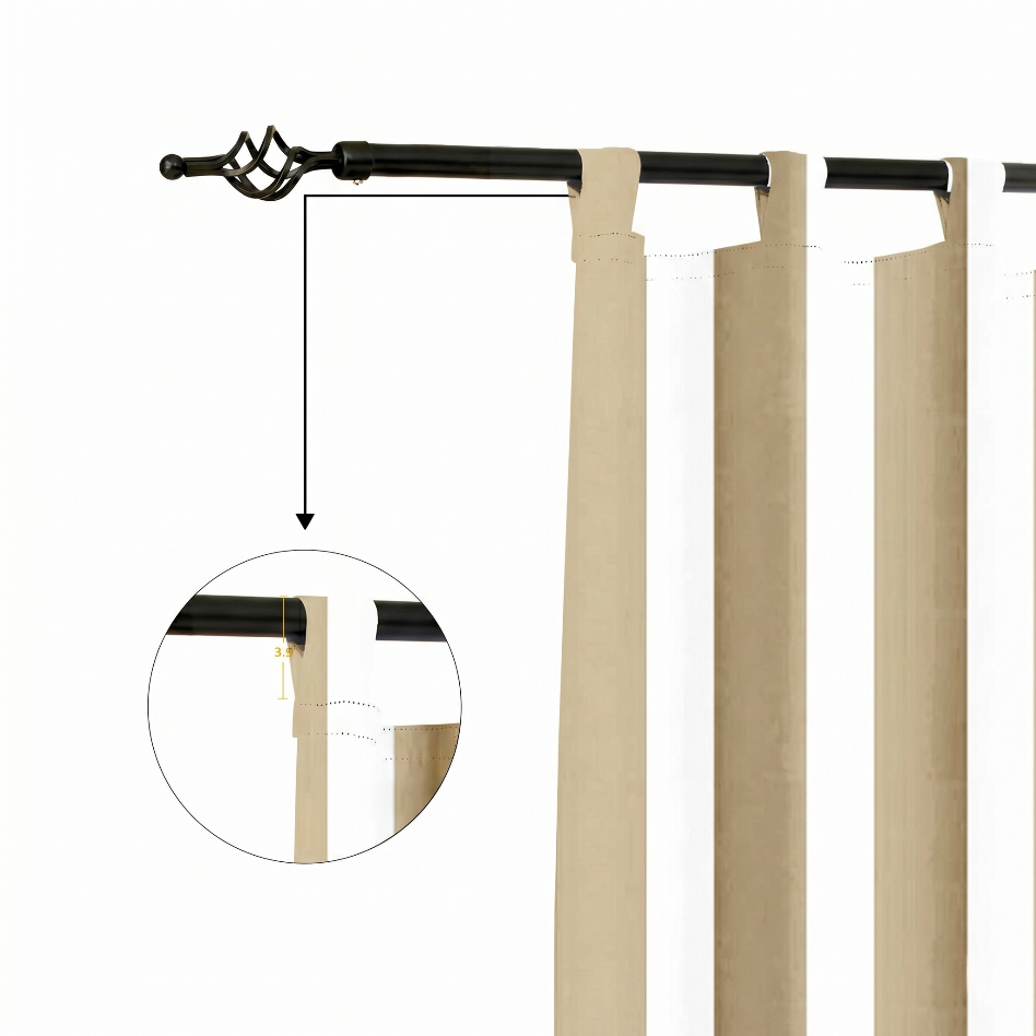Beige Stripe Curtains/Drapes 1 Panel | Waterproof Curtains Grommet Top & Bottom  | Custom Outdoor Curtains