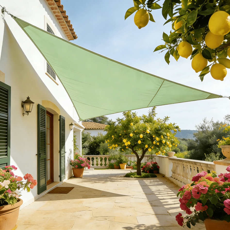 SNOWCITY Custom Triangle Oxford Sun Shade Sail for Patio