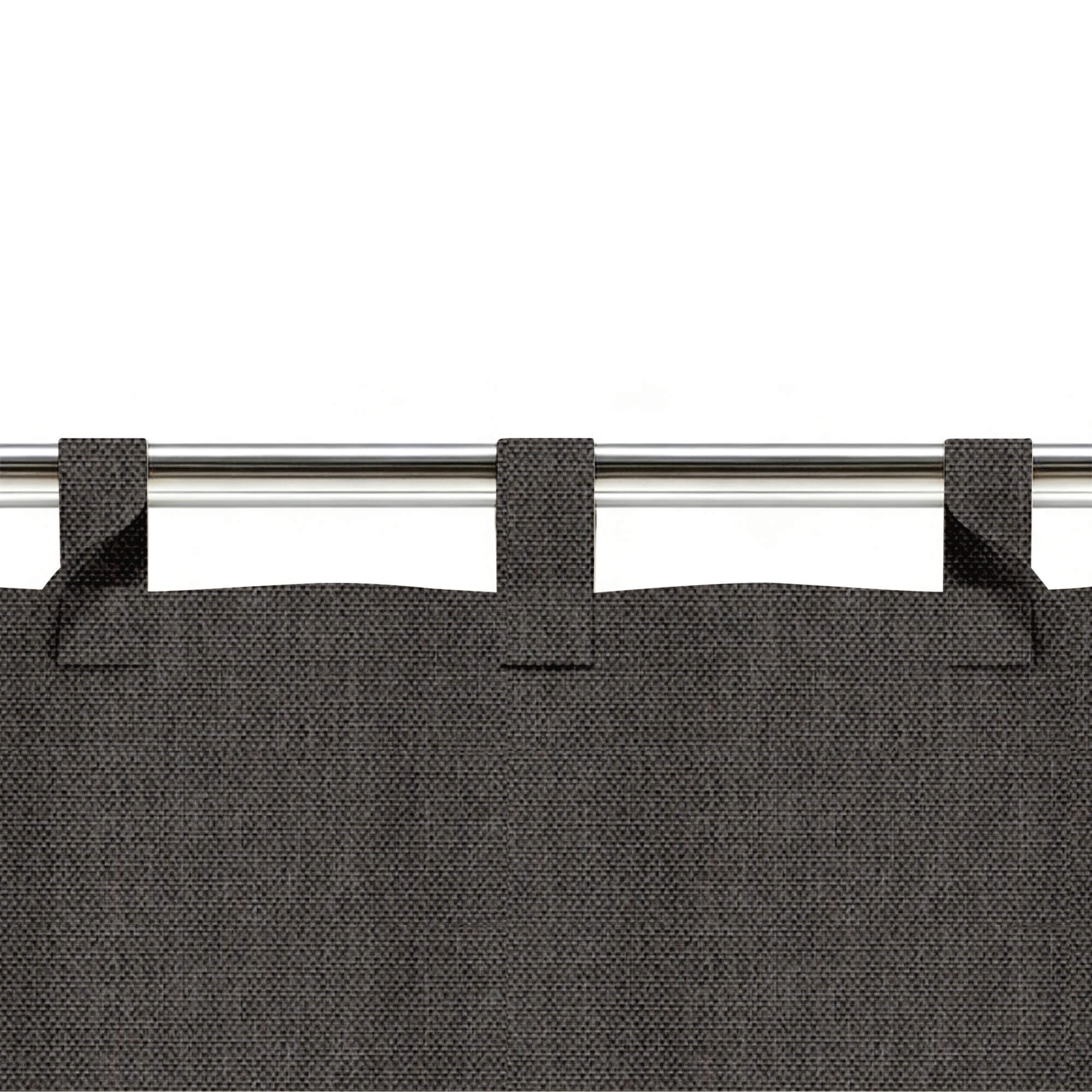 SNOWCITY Custom Sized Outdoor Curtains - Onyx Black