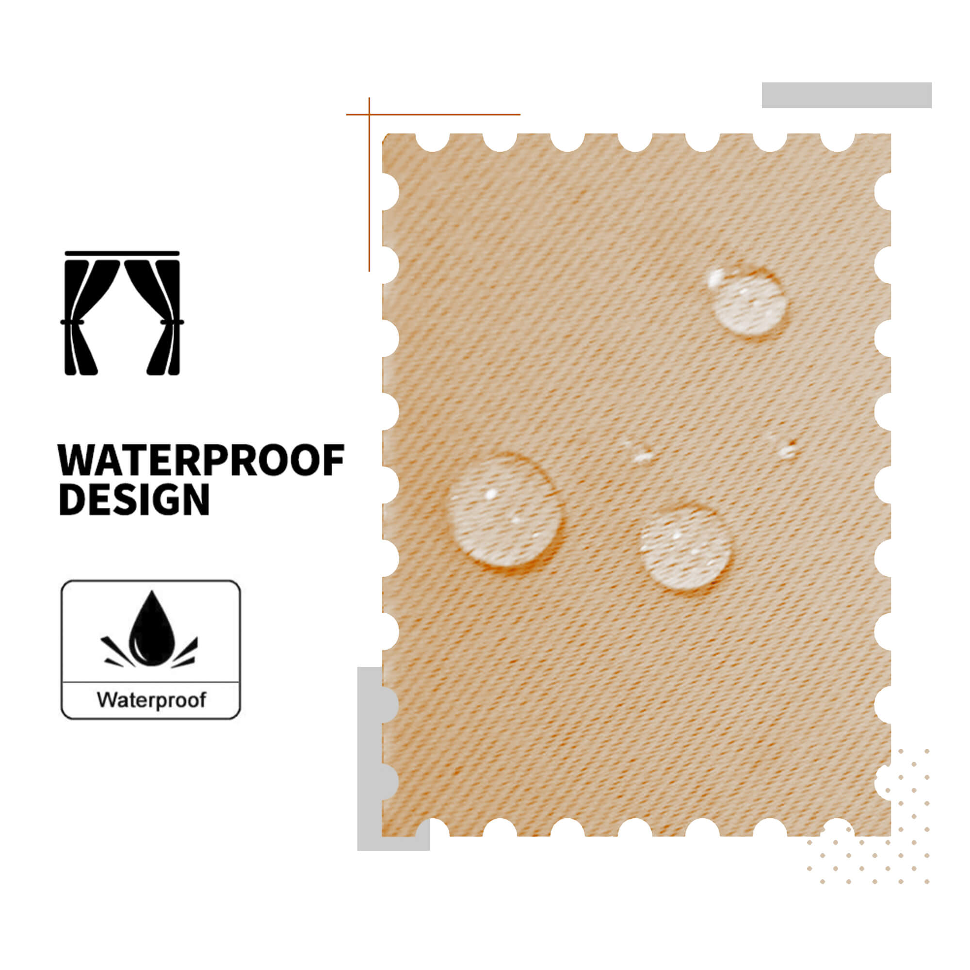 SNOWCITY Blackout Curtains Biscotti Beige - Grommet Top