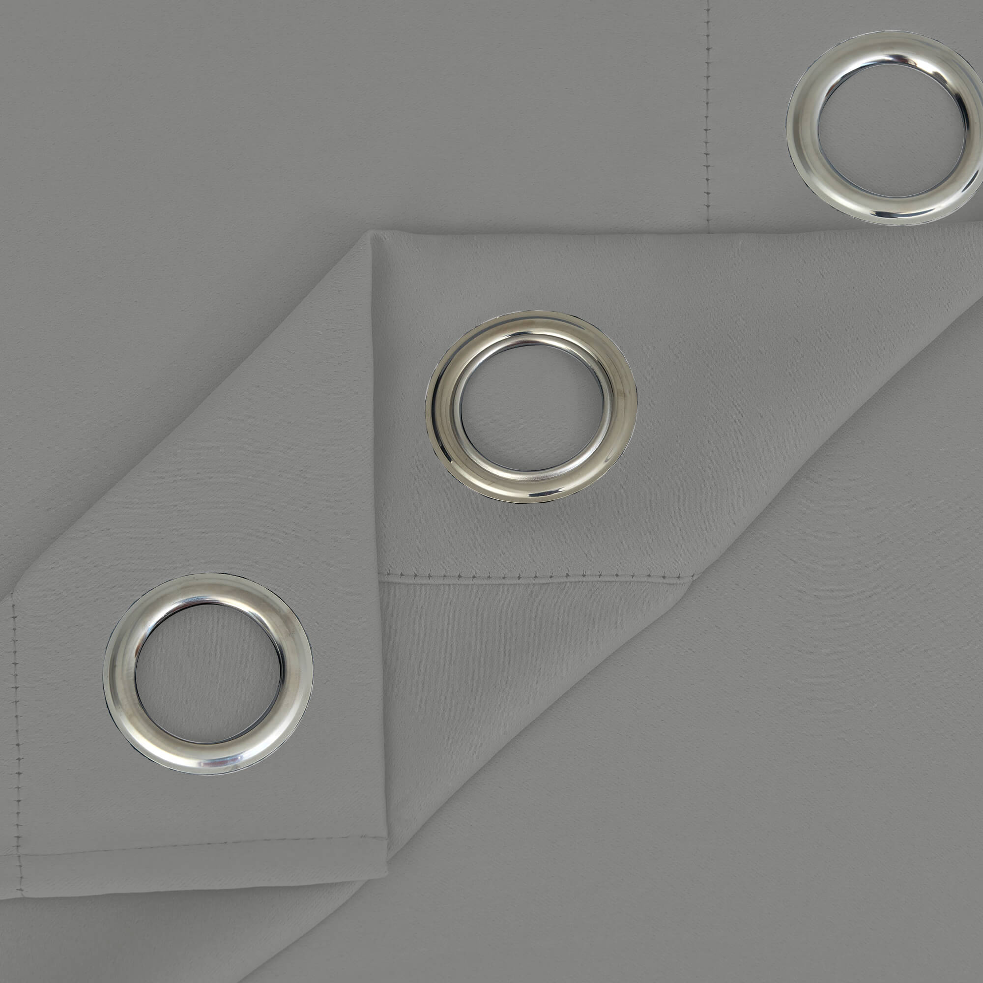 SNOWCITY Blackout Curtains Light Grey - Grommet Top