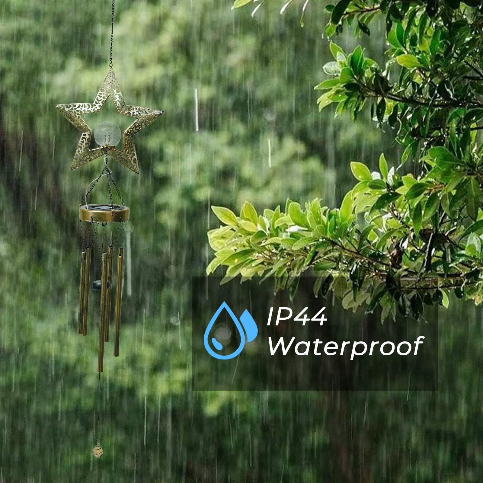 SNOWCITY Outdoor Solar Wind Chimes