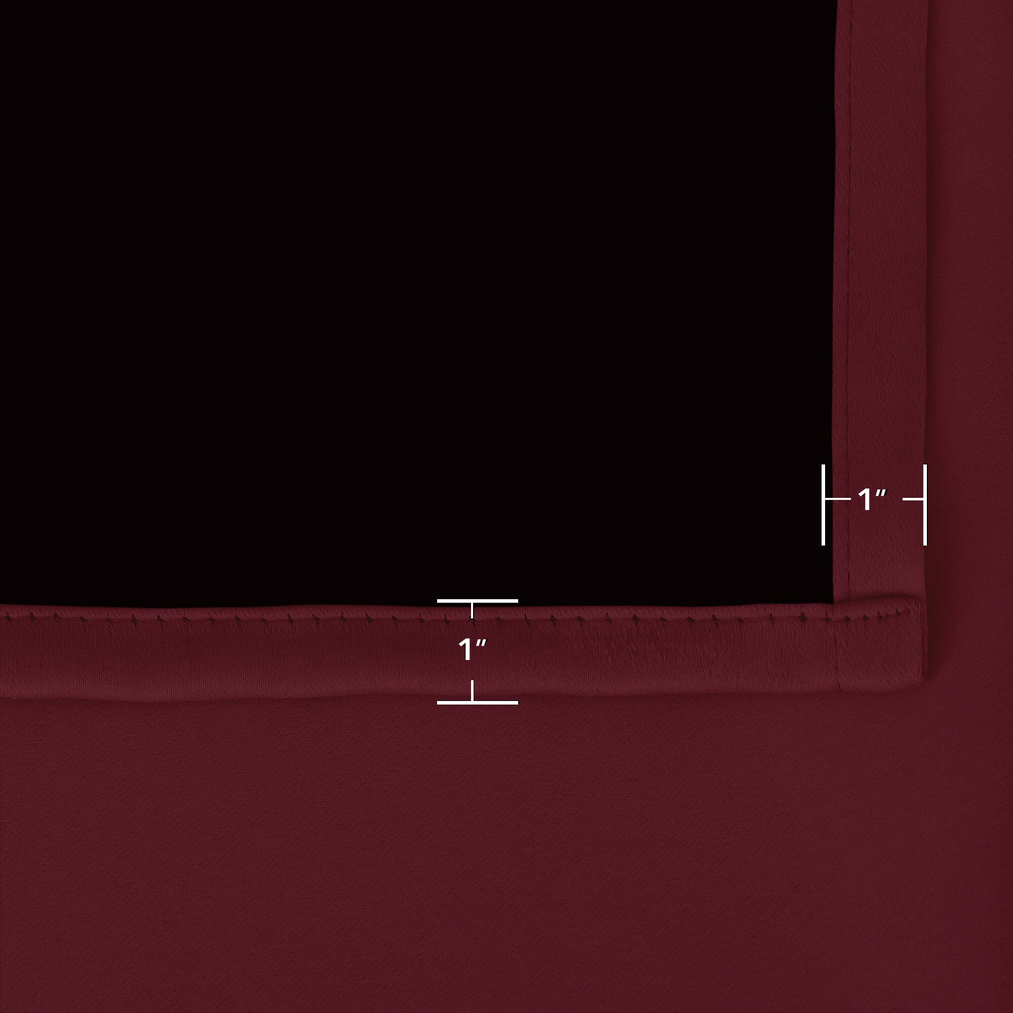 SNOWCITY Blackout Curtains Wine Red - Grommet Top