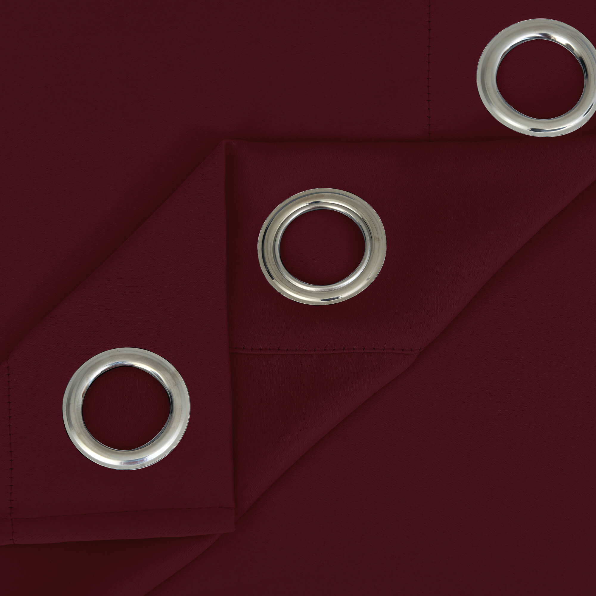 SNOWCITY Blackout Curtains Wine Red - Grommet Top