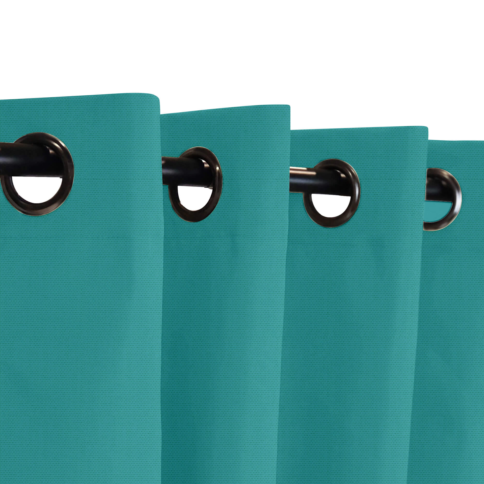 SNOWCITY Custom Sized Outdoor Curtains - Emerald Teal
