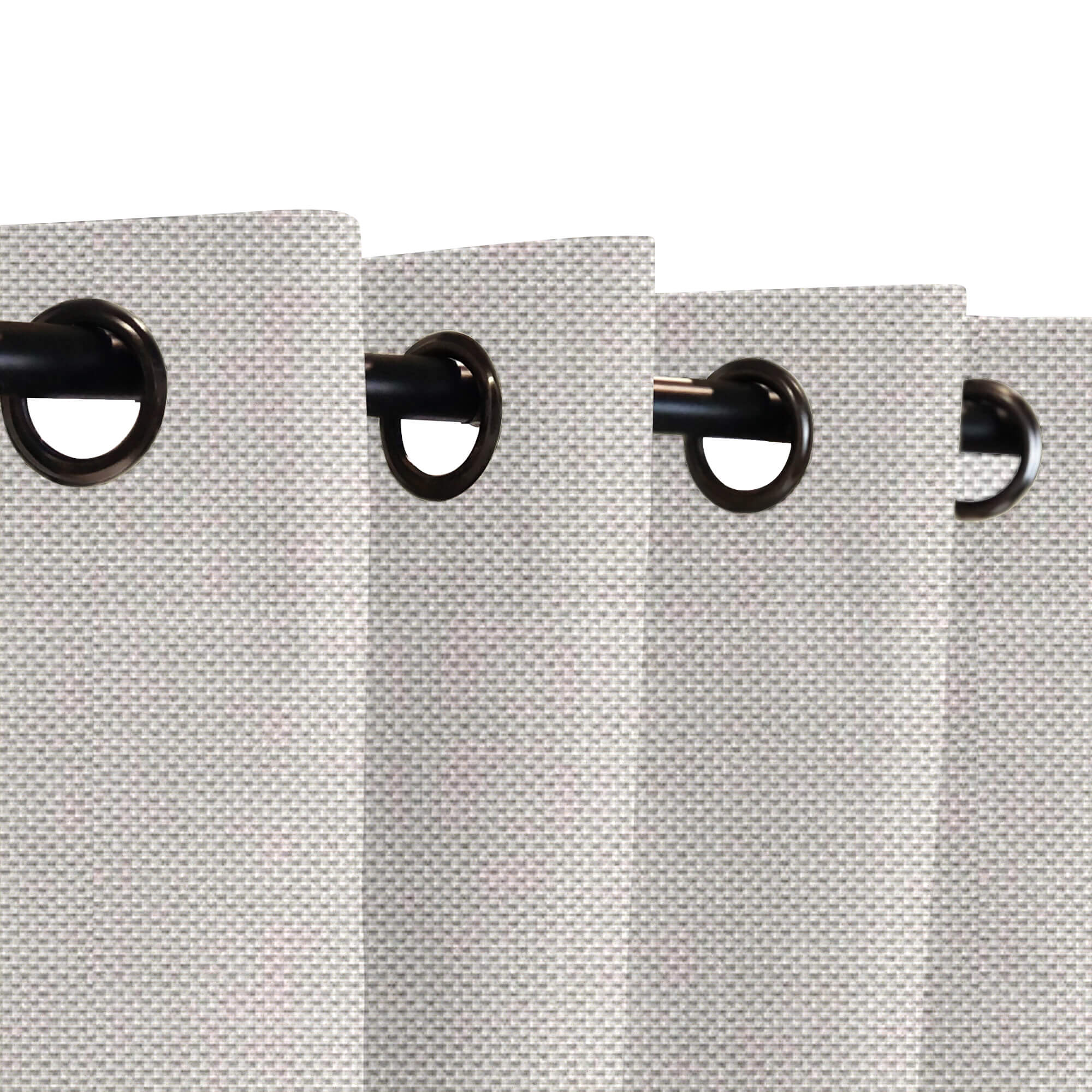 SNOWCITY Custom Sized Outdoor Curtains - Pearl White