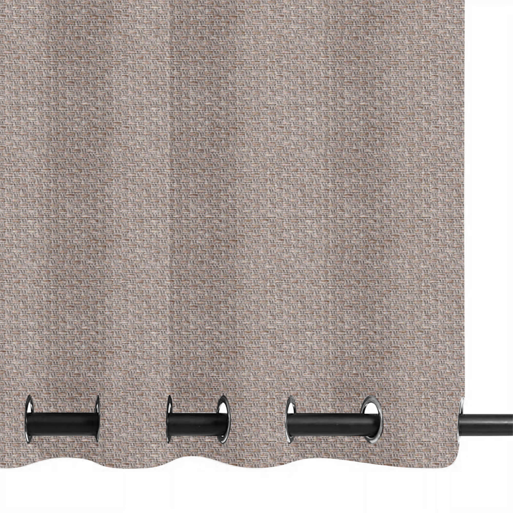 SNOWCITY Custom Sized Outdoor Curtains - Stone Gray