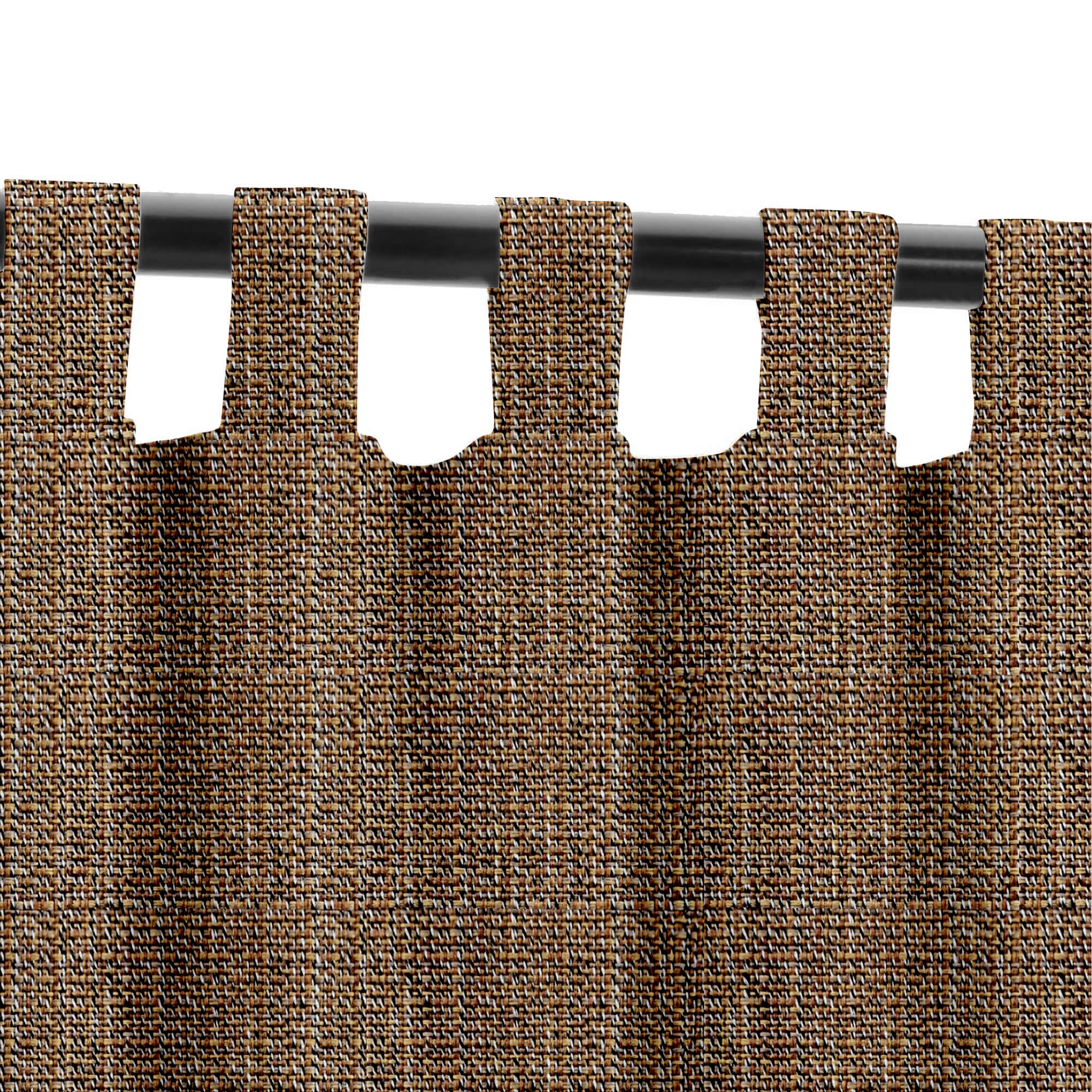 SNOWCITY Custom Sized Outdoor Curtains - Chestnut Weave