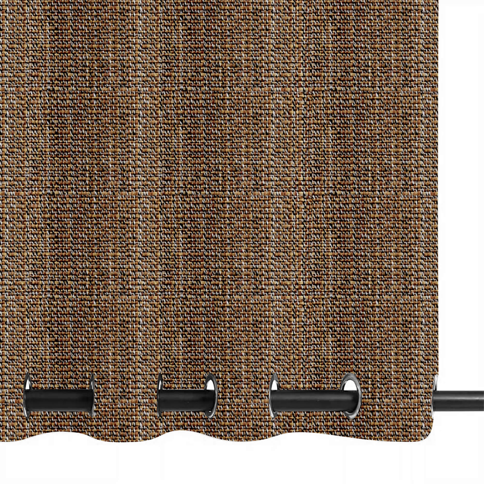 SNOWCITY Custom Sized Outdoor Curtains - Chestnut Weave