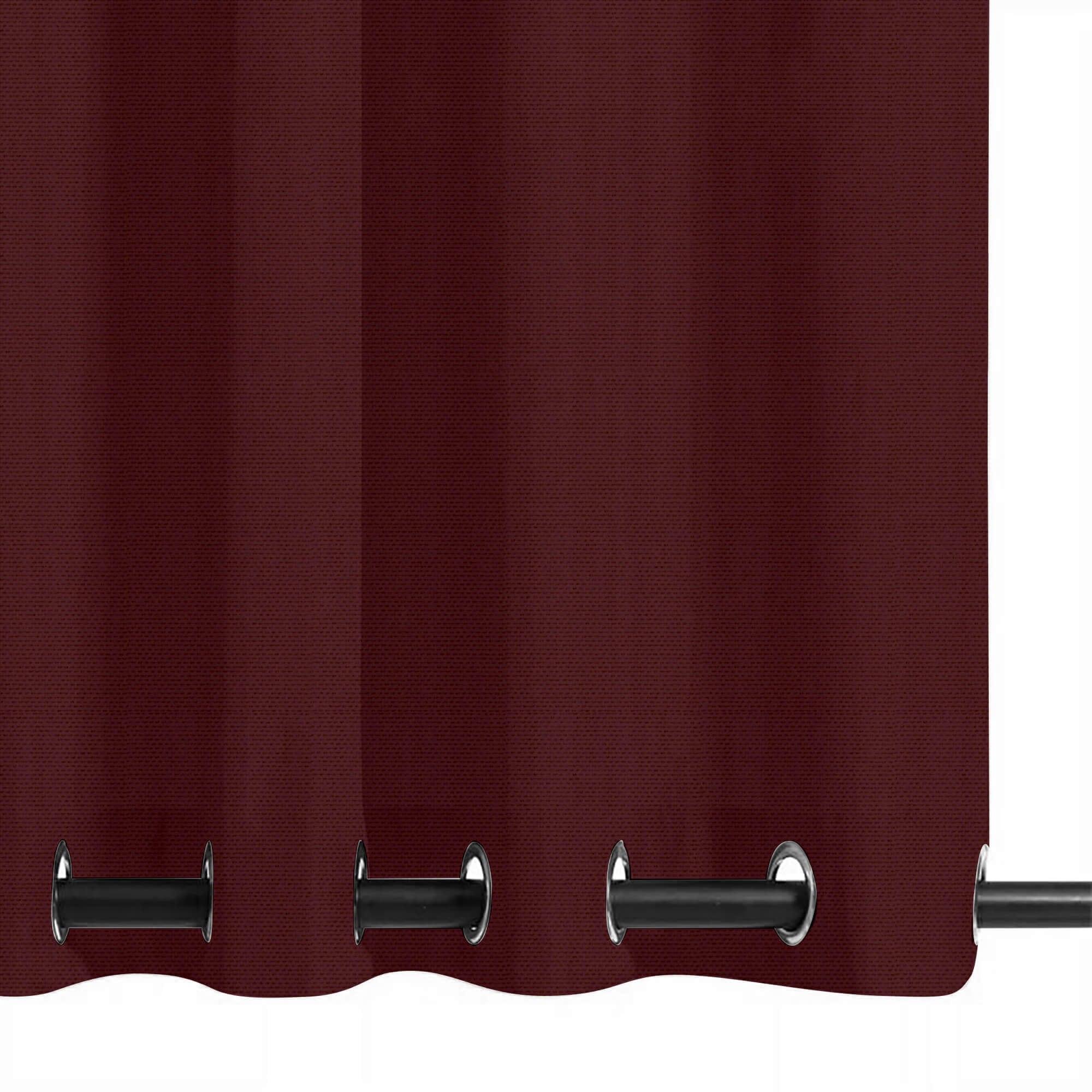 SNOWCITY Custom Sized Outdoor Curtains - Burgundy Velvet