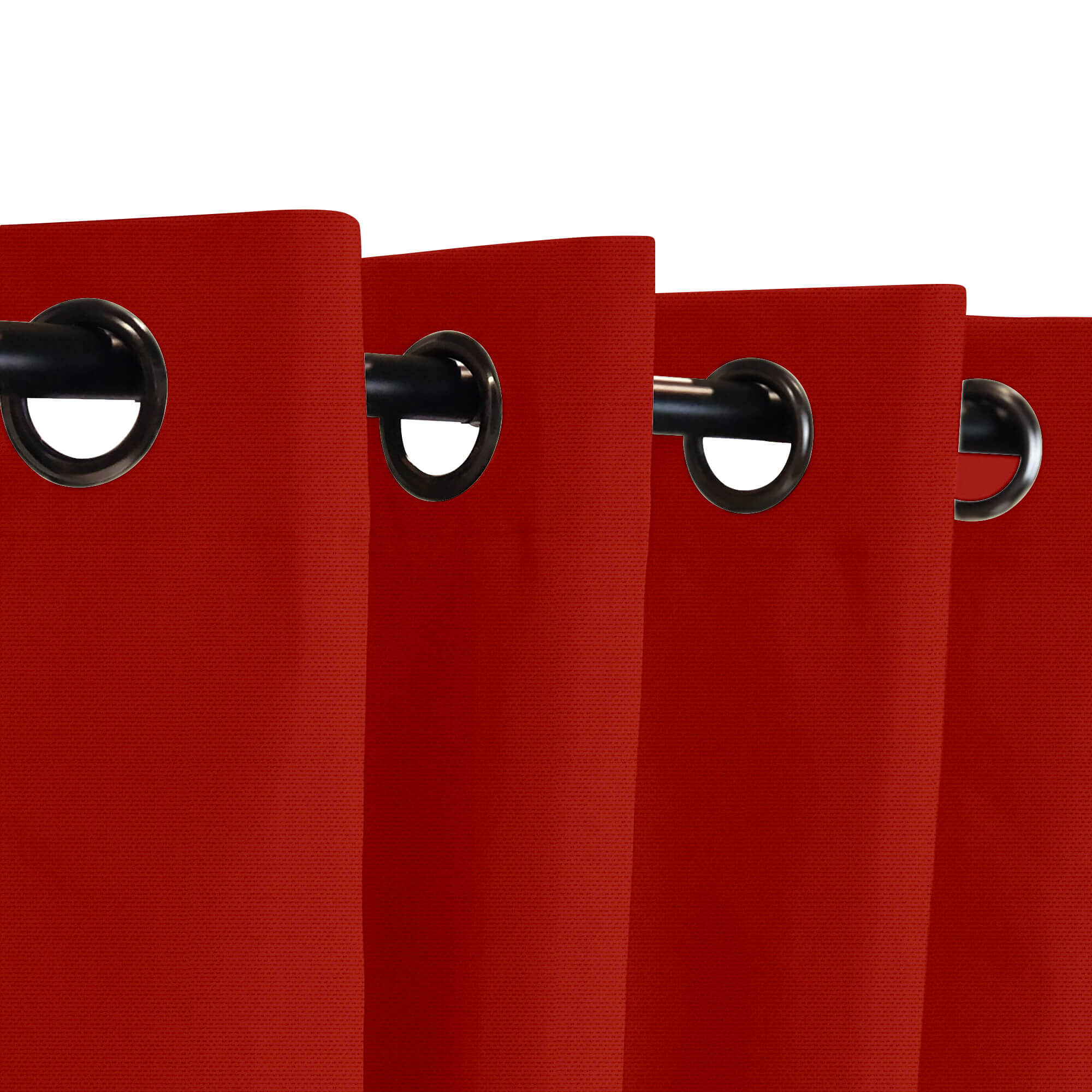 SNOWCITY Custom Sized Outdoor Curtains - Crimson Red