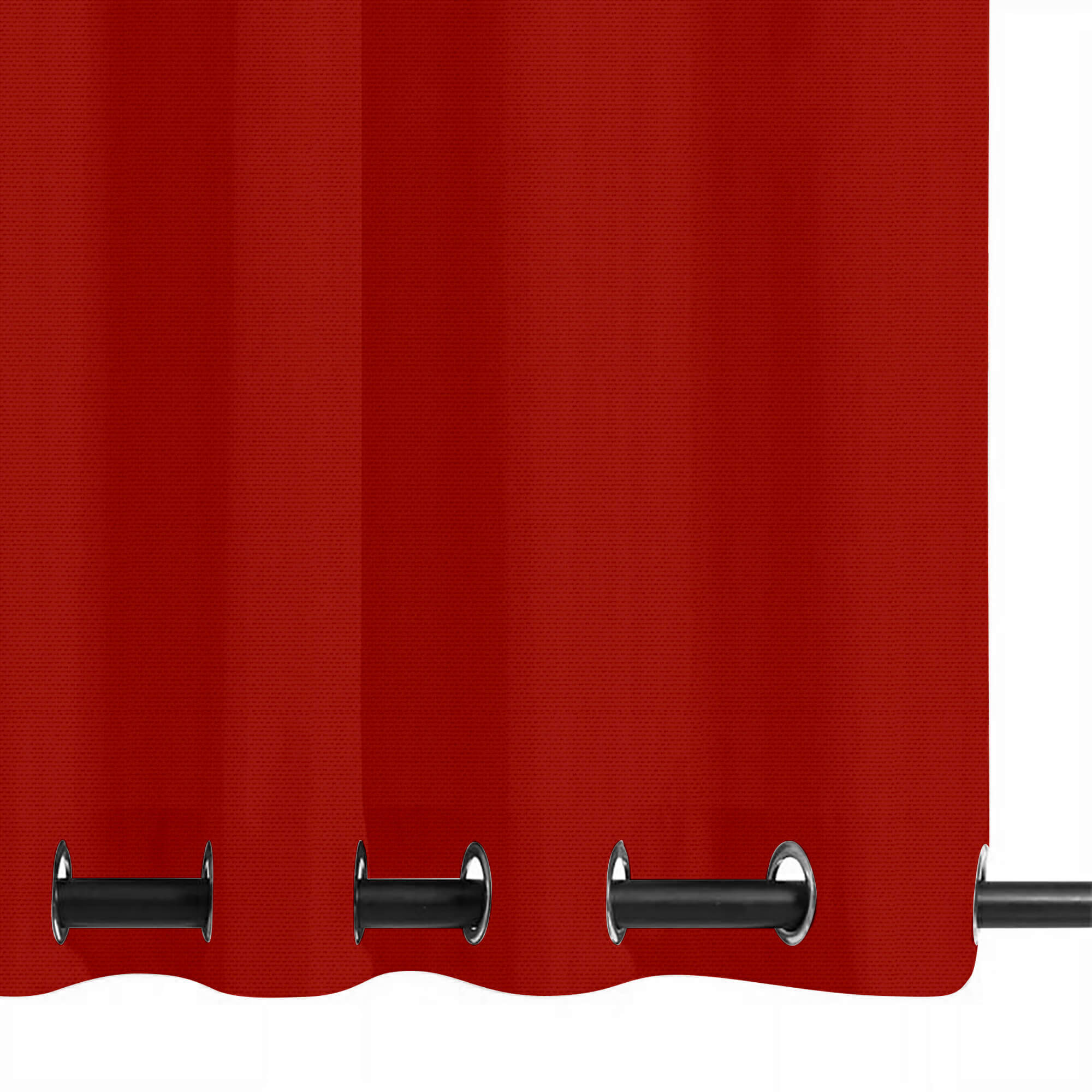 SNOWCITY Custom Sized Outdoor Curtains - Crimson Red