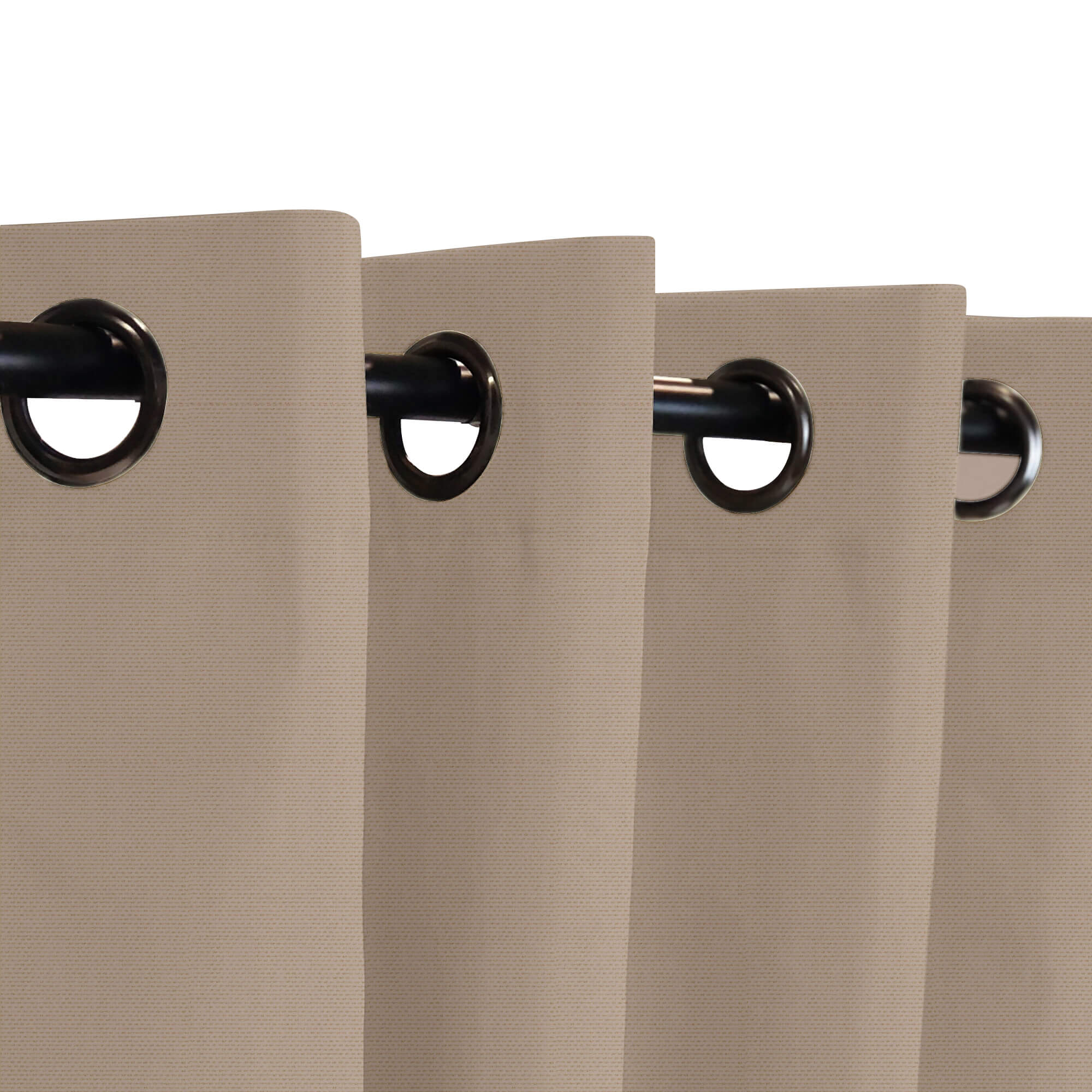 SNOWCITY Custom Sized Outdoor Curtains - Taupe Beige