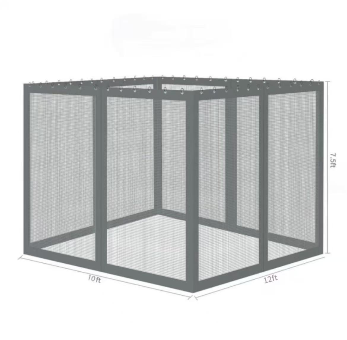 SNOWCITY Gazebo Universal Replacement Mosquito Netting 4-Panel