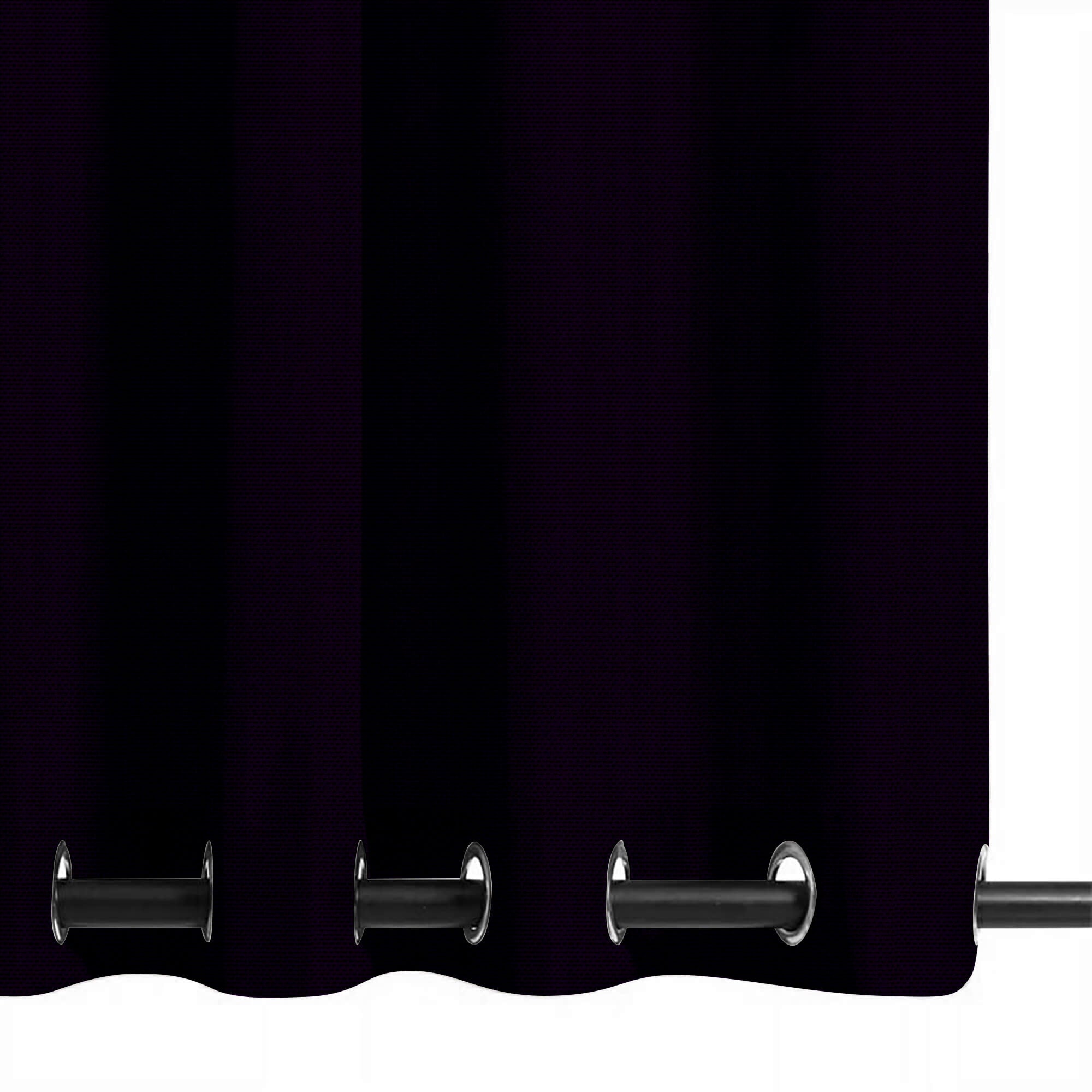 SNOWCITY Custom Sized Outdoor Curtains - Jet Black