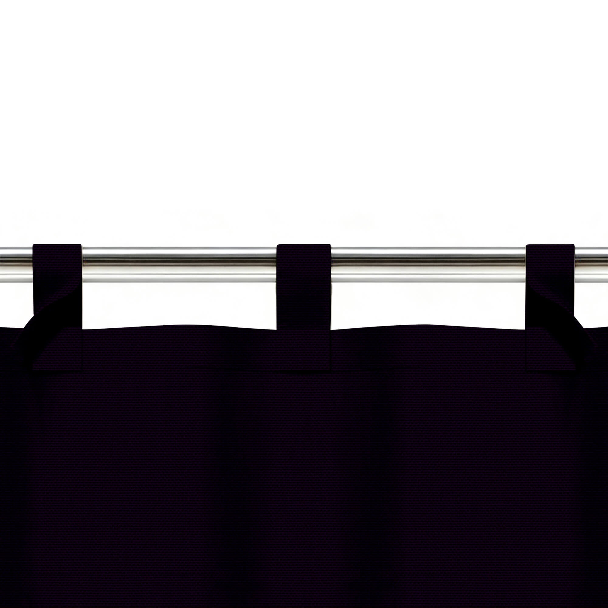 SNOWCITY Custom Sized Outdoor Curtains - Jet Black