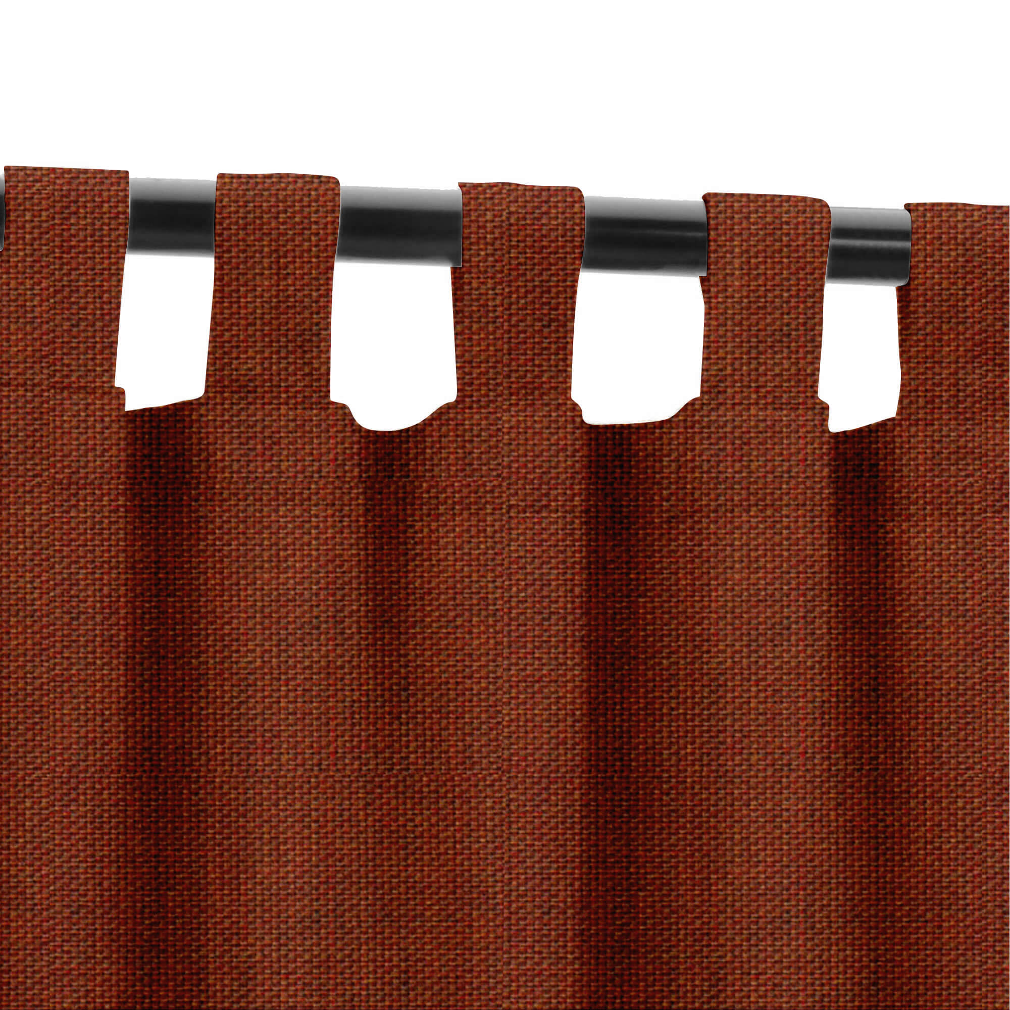 SNOWCITY Custom Sized Outdoor Curtains - Rustic Mahogany Weave