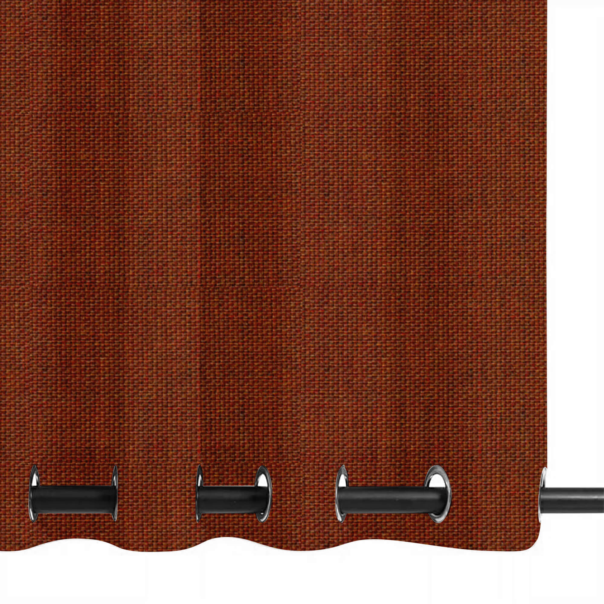 SNOWCITY Custom Sized Outdoor Curtains - Rustic Mahogany Weave