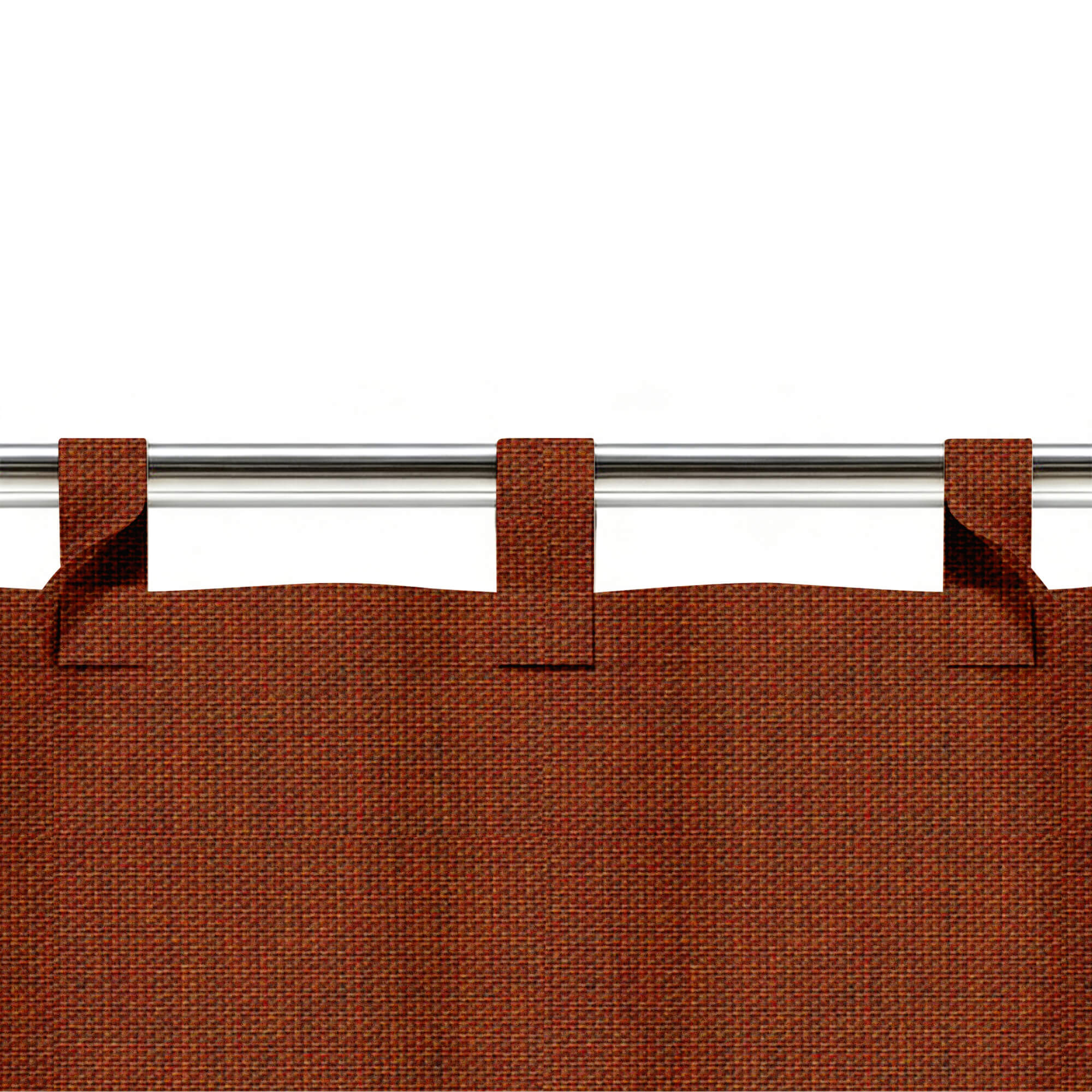 SNOWCITY Custom Sized Outdoor Curtains - Rustic Mahogany Weave