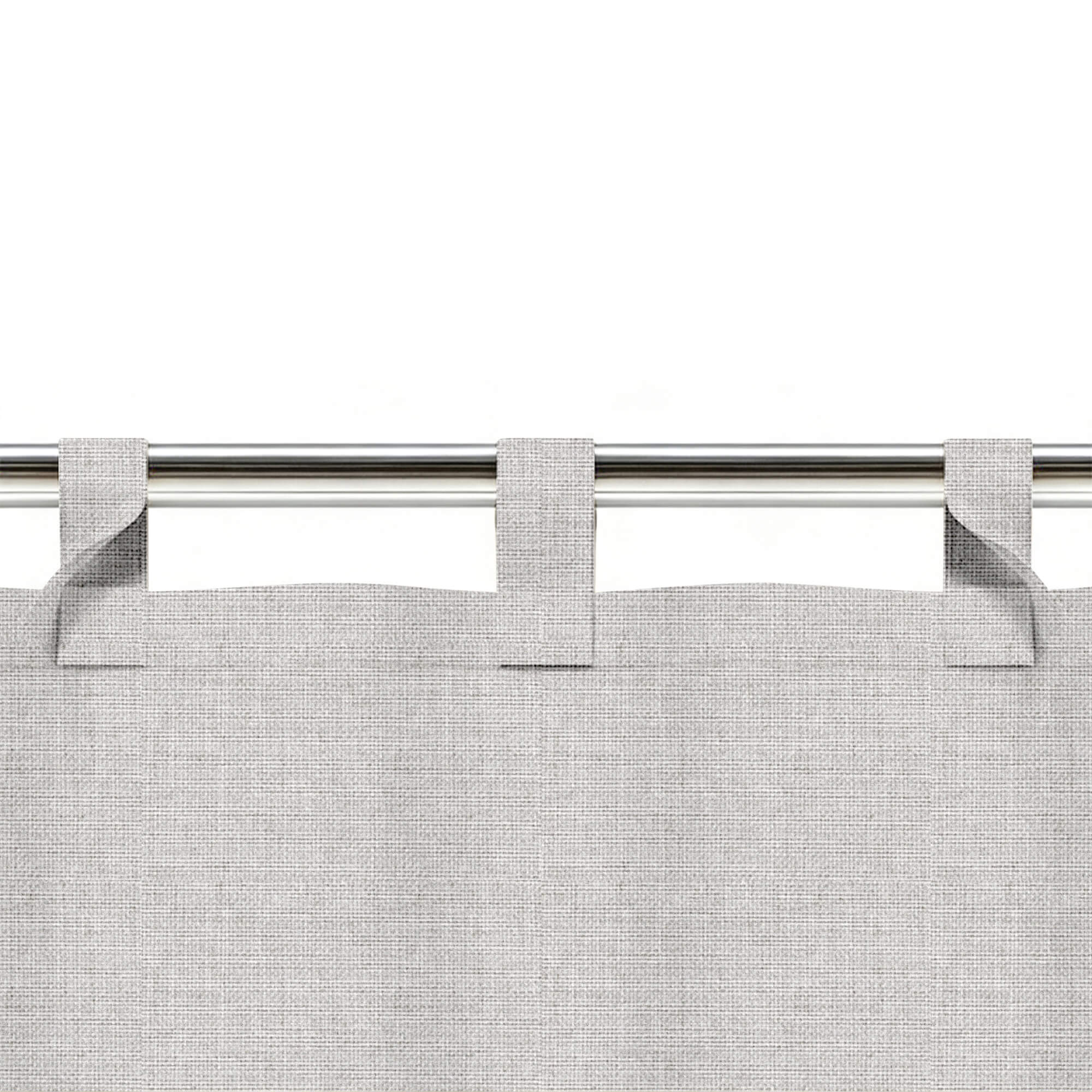 SNOWCITY Custom Sized Outdoor Curtains - Stone Gray Linen