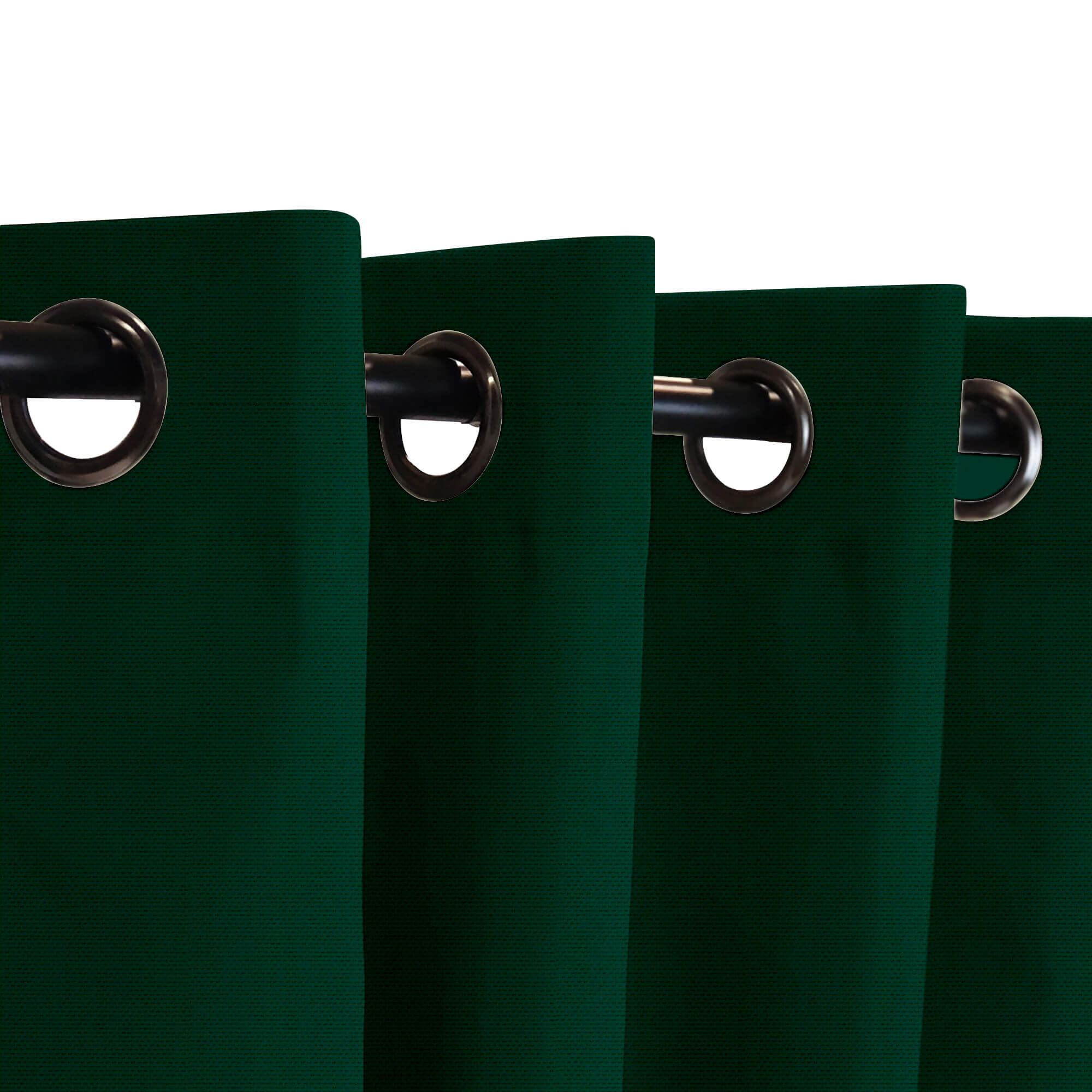 SNOWCITY Custom Sized Outdoor Curtains - Forest Green Velvet