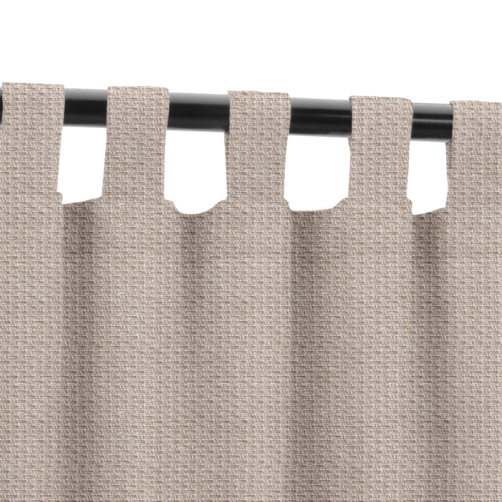 SNOWCITY Custom Sized Outdoor Curtains - Sandy Beige Textured