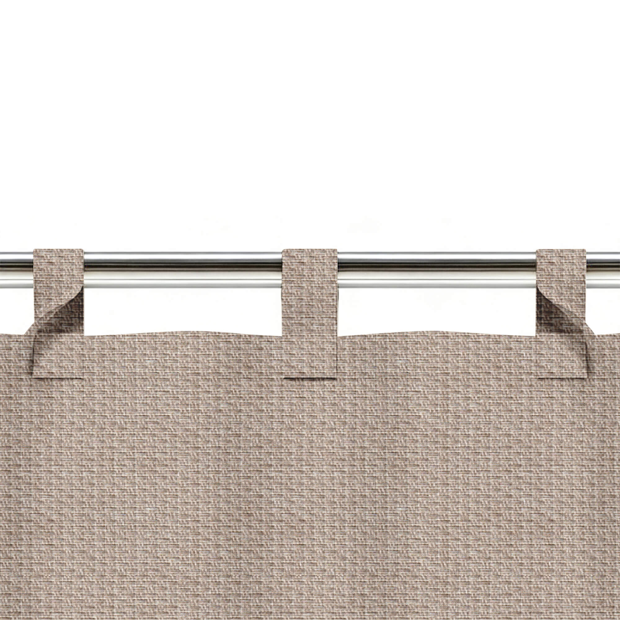 SNOWCITY Custom Sized Outdoor Curtains - Sandy Beige Textured